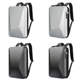 Waterproof Expandable Backpack with Usb Charging - Black Password Protected - Side View