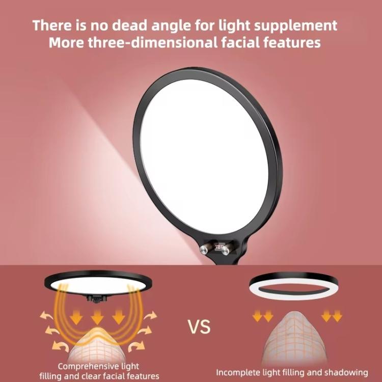 Full-screen 12.6 Selfie Ring Light Tripod Set - 210cm for Live Stream - 210Cm Overhead Shot