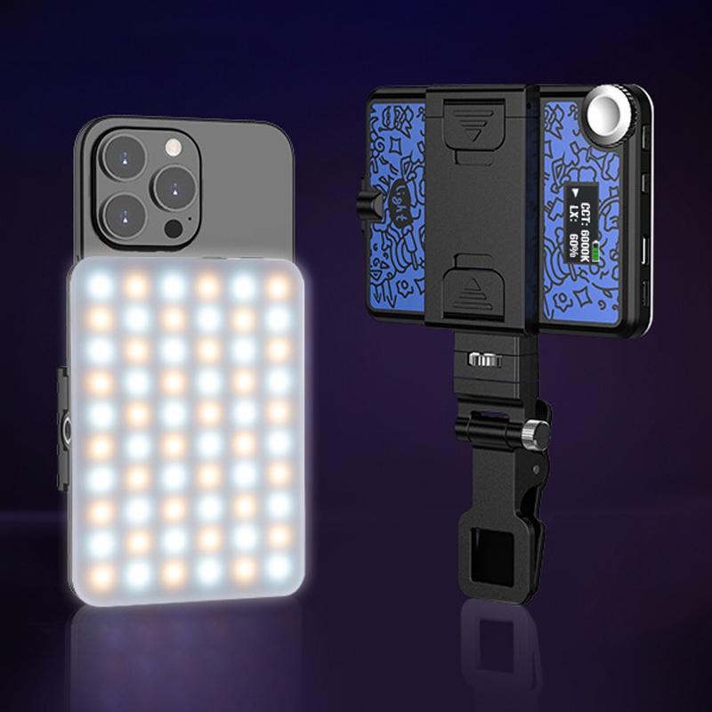 Rechargeable Clip Fill Light - 60 Leds 3 Light Modes Front & Back Clip a Type Blue - B Type White