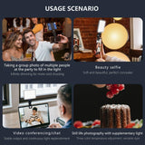 Rechargeable Clip Fill Light - 60 Leds 3 Light Modes Front & Back Clip a Type Blue - B Type White - Top-Down View