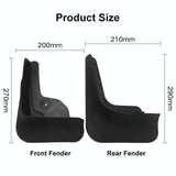 For Hyundai Tucson 2021-2022 4Pcs / Set Car Auto Soft Plastic Splash Flaps Fender Guard - Top-Down View