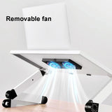 Portable Folding Laptop Desk with Adjustable Height and Storage