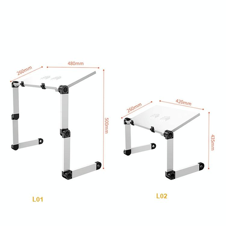 Portable Folding Laptop Desk with Adjustable Height and Storage