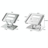 Foldable Rotating Laptop Cooling Stand - Multifunctional - Rear View
