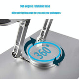Foldable Rotating Laptop Cooling Stand - Multifunctional - Close-Up Angle
