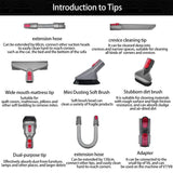 2-piece Vacuum Cleaner Brush Set for Dyson V7-v15 - 45-Degree Angle