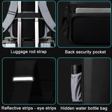 17.3 Silver Gaming Backpack with Hard Shell for Computers - Top-Down View