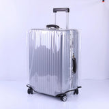 Waterproof Pvc Trolley Suitcase Cover - 26 Inch Rimless Transparent Dustproof - Side View