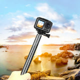 Lightweight Selfie Stick for Action Cameras - Aluminum / Carbon Fiber - Rear View