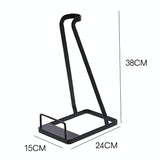 Non-punch Storage Bracket for Dyson Vacuum - Universal Floor Mount Black - Side View