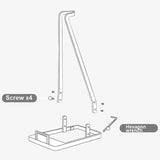 Non-punch Storage Bracket for Dyson Vacuum - Universal Floor Mount Black - Close-Up Angle