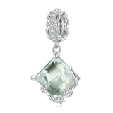 925 Sterling Silver Natural Flower Pendant For Diy Bracelet Style - Flower - Front View