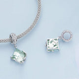 925 Sterling Silver Natural Flower Pendant For Diy Bracelet Style - Flower - Side View