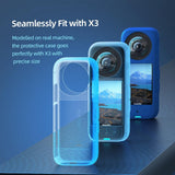 Amagisn Silicone Protective Cover for Insta360 X3 Body - Body Case (Blue)