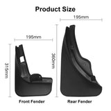 4Pcs / Set Car Auto Soft Plastic Splash Flaps Fender Guard - For Mercedes-Benz C-Class W205 2011-2014 - Extra Image