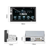 7 Inch Mp5 Bluetooth Carplay Player With Reversing Camera - Standard + 12 Lights - Side View