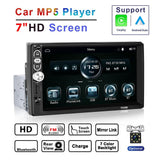 7 Inch Mp5 Bluetooth Carplay Player With Reversing Camera - Standard + 12 Lights - Rear View