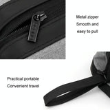 Gray Handle Organizer Bag for Dyson Hair Dryer and Curling Iron - Top-Down View