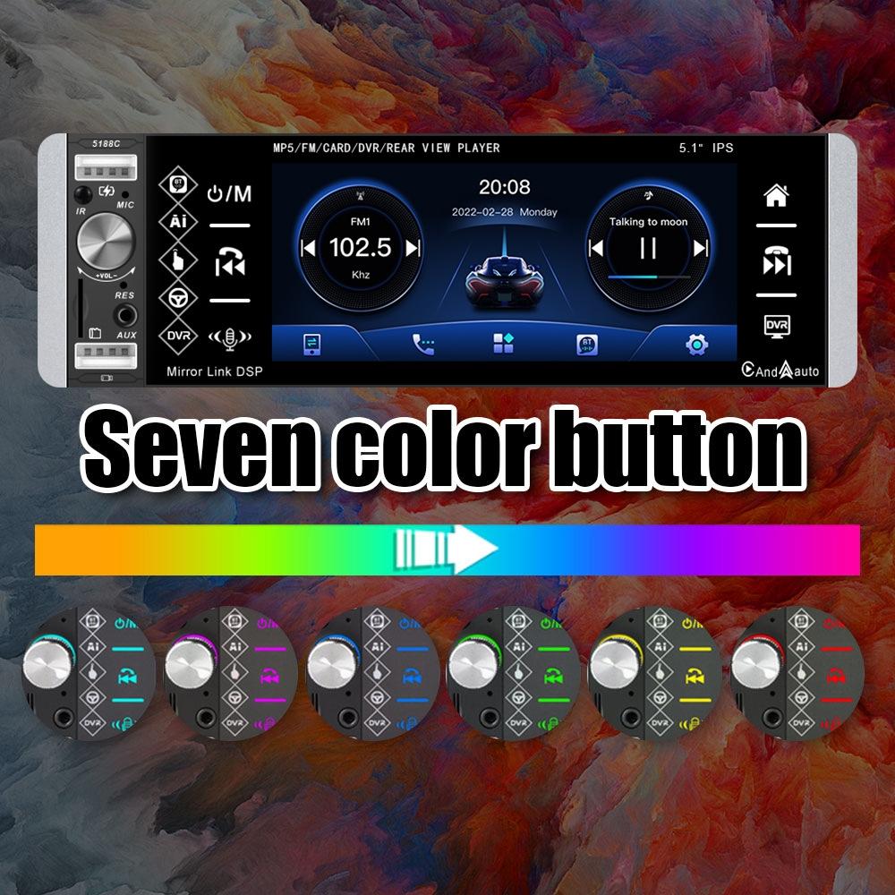 5.1 Inch Ips Capacitive Carplay Player + 12 Light Camera - Standard