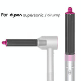 For Dyson Airwrap Hair Dryer Hs01 / Hs05 / Hd08 18.6 X 4Cm Upgraded Long Curling Barrels Nozzle With Short Adapter Golden - Top-Down View