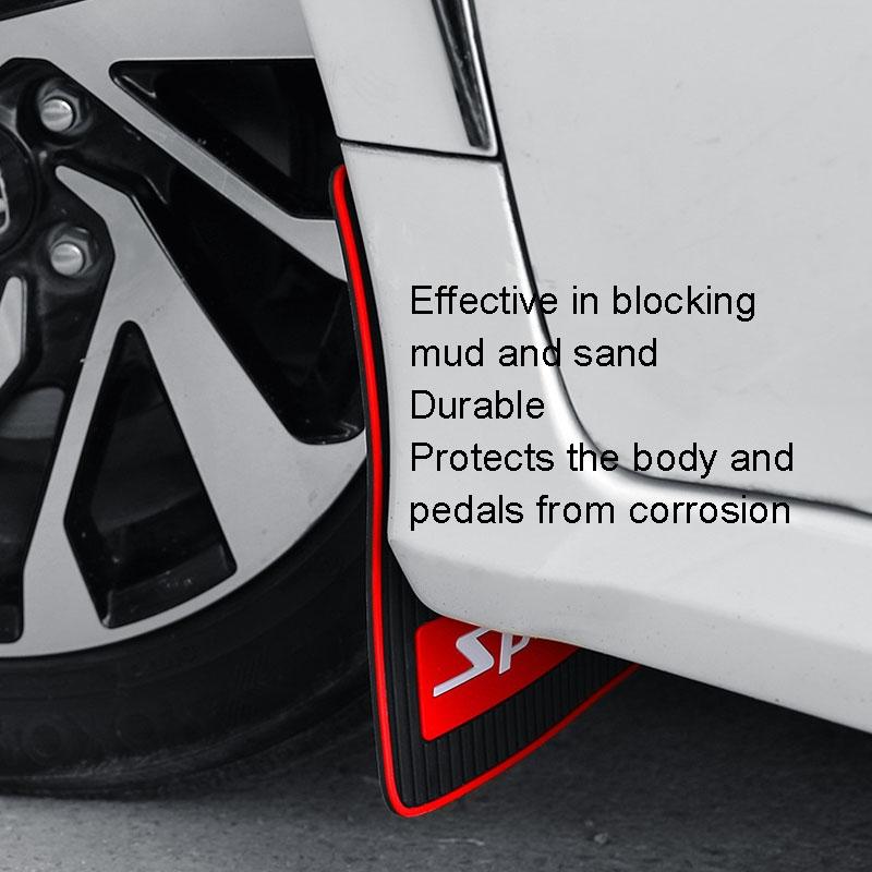 2Pcs Car Tire Mud Flap Modification Plastic Anti-Splash Mud Flap Fender Guard - Cat Eye - Large Blank