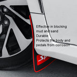 2Pcs Car Tire Mud Flap Modification Plastic Anti-Splash Mud Flap Fender Guard - Cat Eye - Large Blank - Rear View