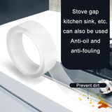 3-piece Window Frame Gap Tape - 3cm x 10m - Plastic Steel - Rear View