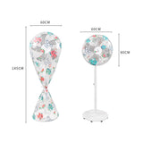 Waterproof Dustproof Fan Cover Set - Little Dinosaur Design - Side View