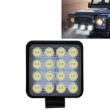 12W White Light Square - Shaped Waterproof Car Boat Marine Work Lights Spotlight Led Bulbs Dc 9 - 30V - Top-Down View