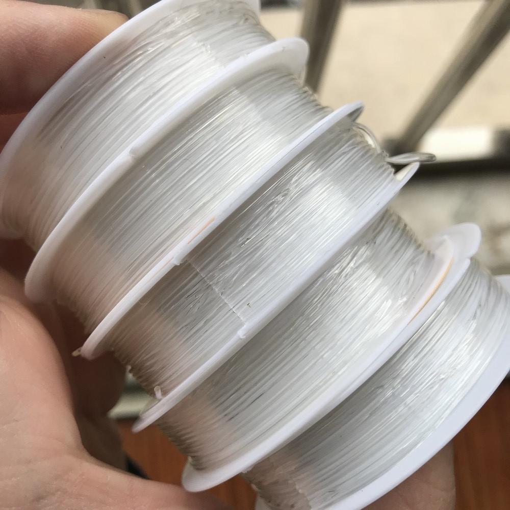 5 Piece Clear Elastic Fishing Line For Diy Jewelry Making 1Mm Size