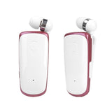 Wireless Bluetooth In-ear Earphone with Vibrating Alert and Hands-free Clip - Rose Red - Front View