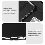 Chest Shoulder Messenger Bag Badge - Grey + Badge + Lanyard - Close-Up Angle