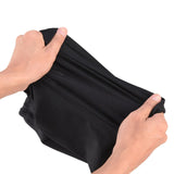 Stretch Cloth Dust Cover for 31.5 Computer Monitor - Hangs on Desktop - Close-Up Angle