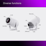 Intelligent Portable Projector With Android 12.0 For Family Use - Rear View