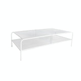 Desk Organizer Bracket for Elevated Computer Monitor - Wrought Iron - Double Layer Split - Top-Down View