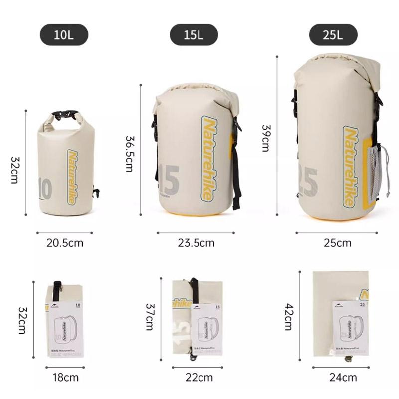Waterproof Rafting Bag Dry Wet Separate Shoulder Pack For Outdoor Swimming 10L Green - 10L Yellow