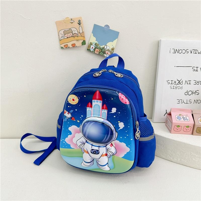 Blue Cartoon Astronaut Kids School Bag - Astronaut Blue