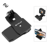 360 Degree Rotating Backpack Hat Mount with Phone Clamp Kit - Front View