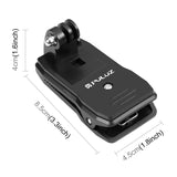 360 Degree Rotating Backpack Hat Mount with Phone Clamp Kit - Side View