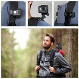 360 Degree Rotating Backpack Hat Mount with Phone Clamp Kit - Close-Up Angle