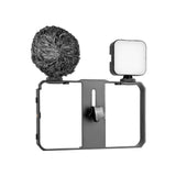 Vlogging Video Rig With Mic & Fill Light For Smartphone - Side View
