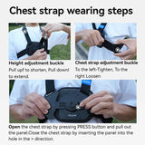 Sports Camera Quick Release Chest Strap - Accessory - Top-Down View