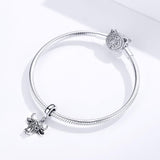 925 Sterling Silver Bull Head Pendant For Bracelet Or Necklace - Low Angle
