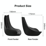 For Nissan Qashqai J10 2007-2013 4Pcs / Set Car Auto Soft Plastic Splash Flaps Fender Guard - Top-Down View
