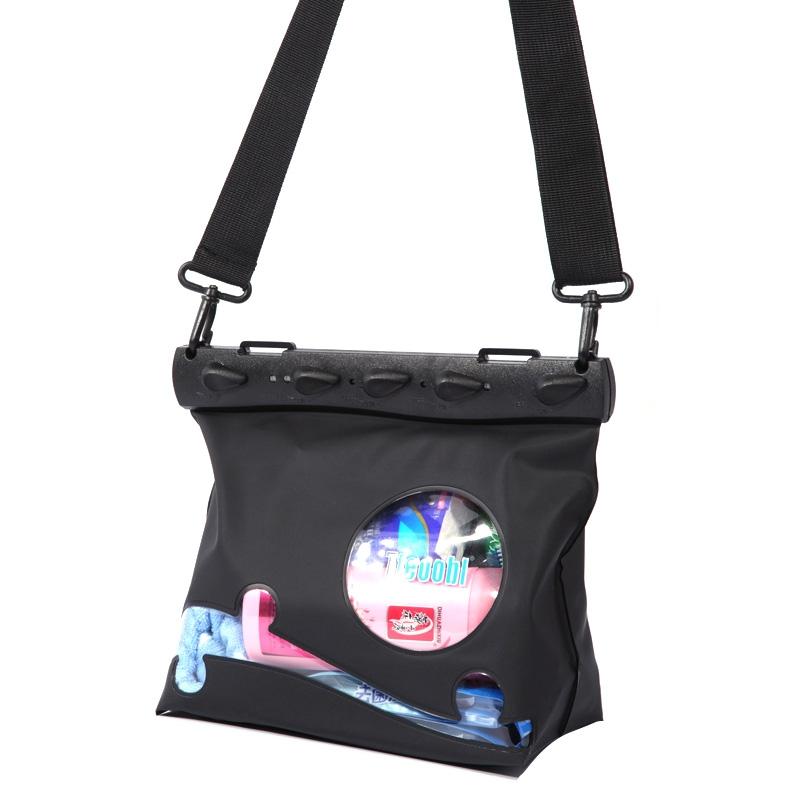 Waterproof One Shoulder Crossbody Diving Bag Large Black