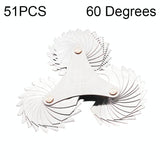 60 Degree Stainless Steel Thread Gauge - 51 Pieces - Front View