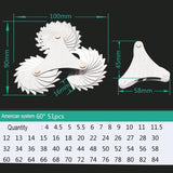 60 Degree Stainless Steel Thread Gauge - 51 Pieces - 45-Degree Angle