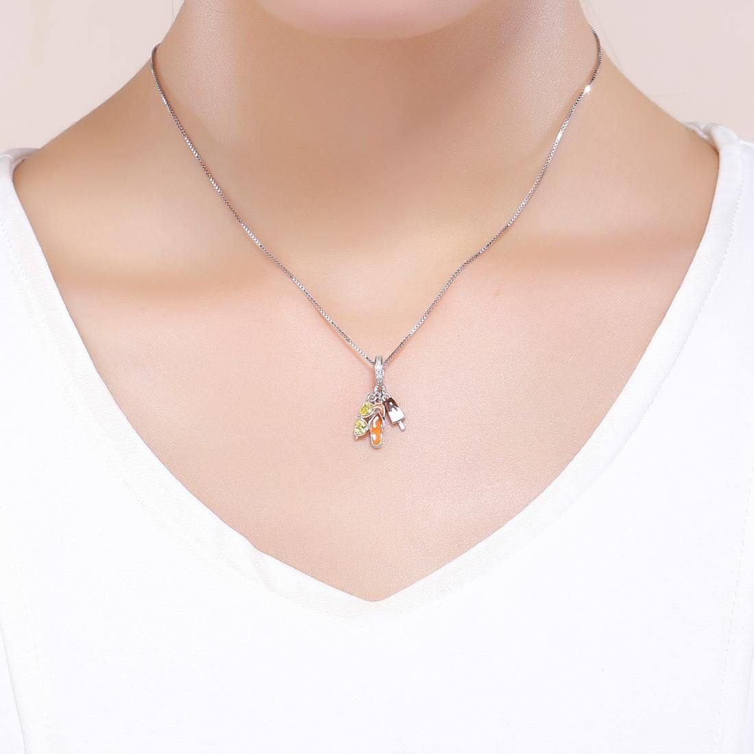 925 Sterling Silver Summer Cozy Head Pendant For Diy Bracelets & Necklaces