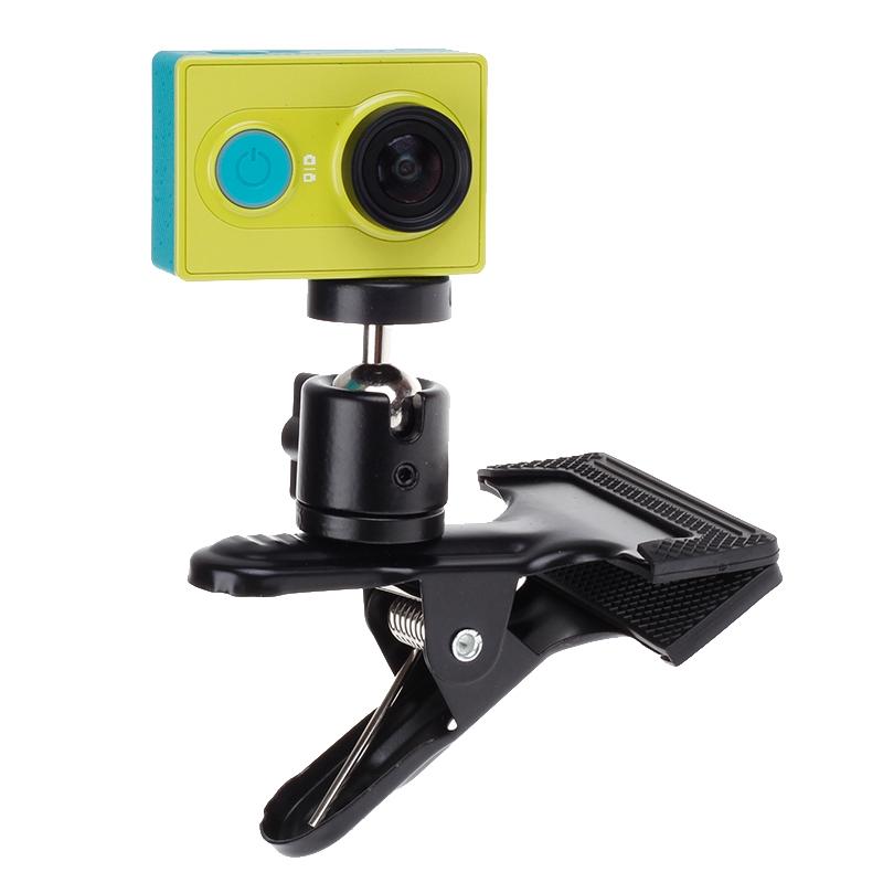 Sport Camera Backpack Hat Clip Mount - 360 Degree Rotation