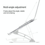 Aluminum Laptop Cooling Stand - Improved Heat Dissipation - Rear View
